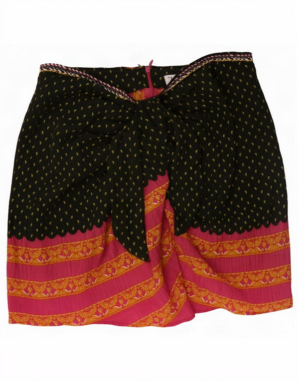 Zara Womens Mini Skirt Large W30 Green Paisley