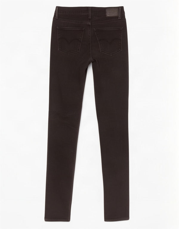 Damskie jeansy wyszczuplające Levi's Super Skinny W28 L33 Czarna bawełna