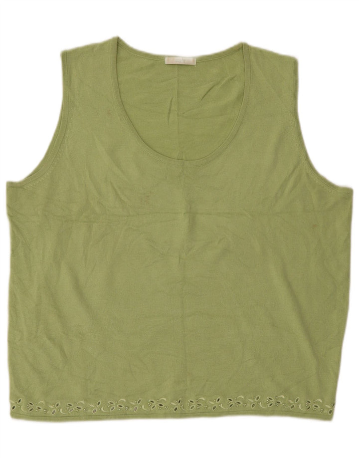 MARKS & SPENCER Damski podkoszulek z kamizelką oversize UK 18 XL Zielony