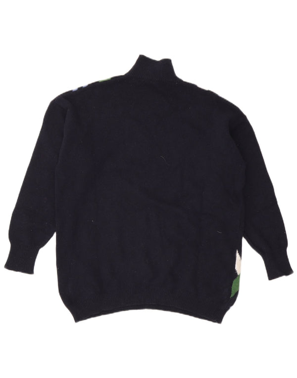 Sweter damski Marella z golfem UK 10 w małe granatowe paski