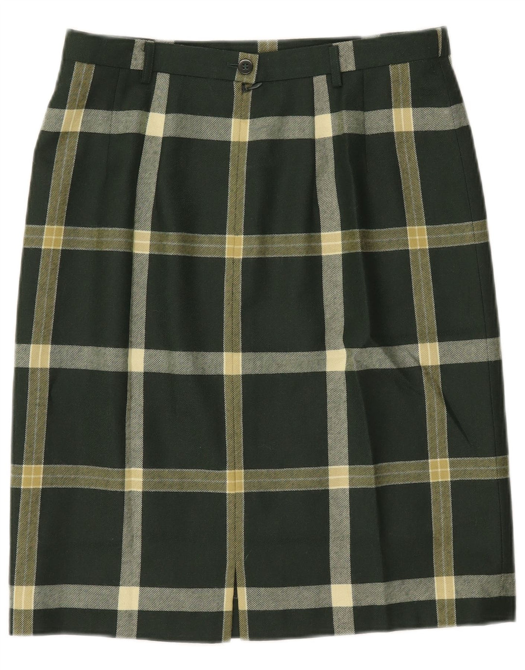 Prosta spódnica damska Mondi EU 40 Medium W30 Wełna w zieloną kratę