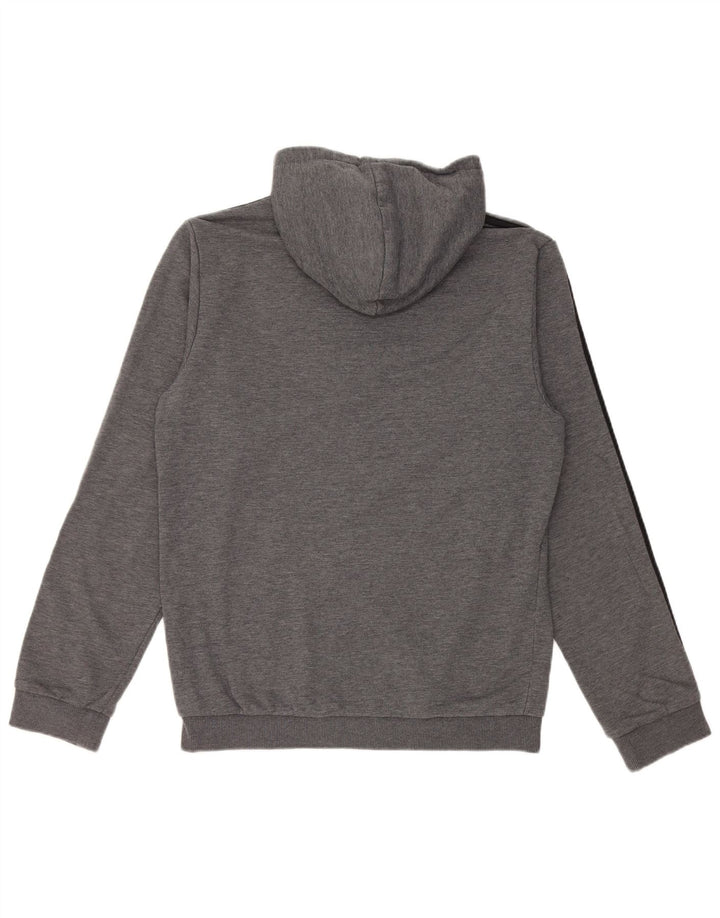 Adidas Męska bluza z kapturem, mała, szara, bawełniana