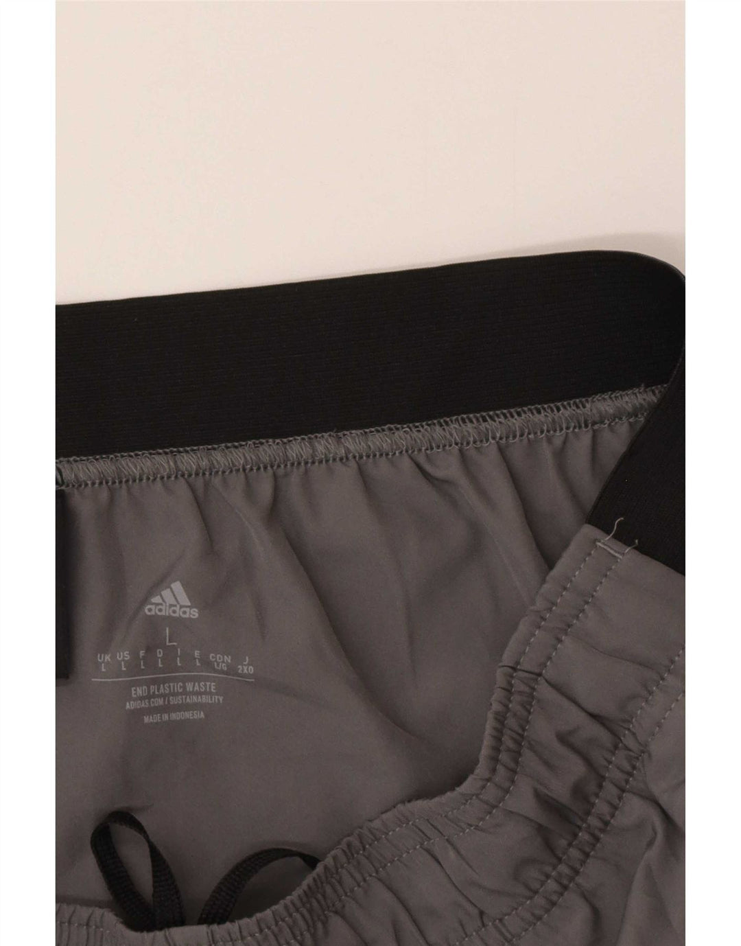 Męskie spodenki sportowe Adidas Aeroready, duże, szare, z blokami kolorów, poliestrowe