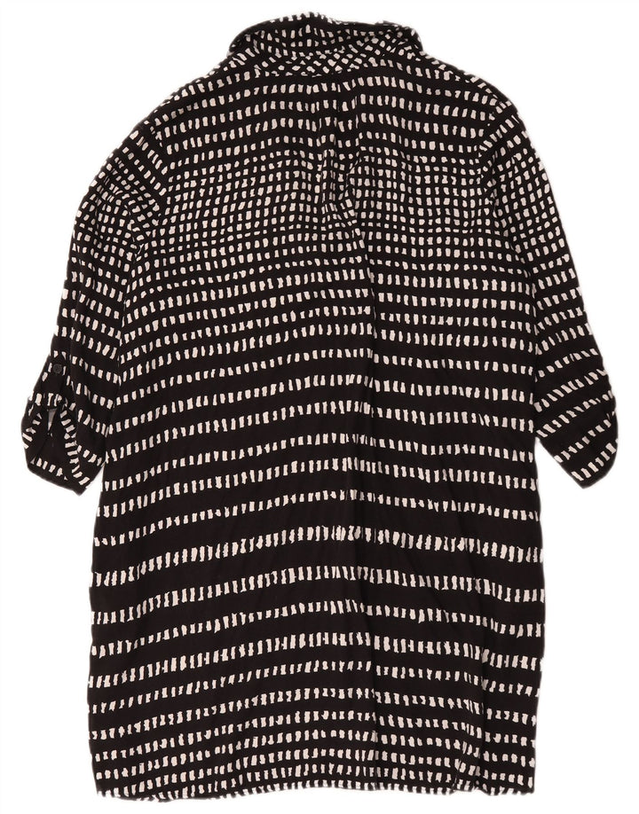 Damska sukienka podstawowa z rękawem 3/4 Hobbs UK 18 XL Czarna geometryczna wiskoza