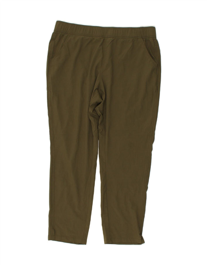 EDDIE BAUER Womens Tracksuit Trousers UK 16 Large Khaki Polyester Vintage Eddie Bauer and Second-Hand Eddie Bauer from Messina Hembry 