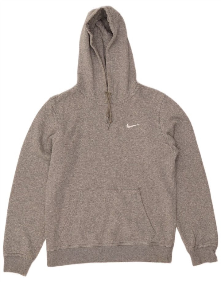 Męski sweter z kapturem Nike, mały, szary, z bawełny w cętki