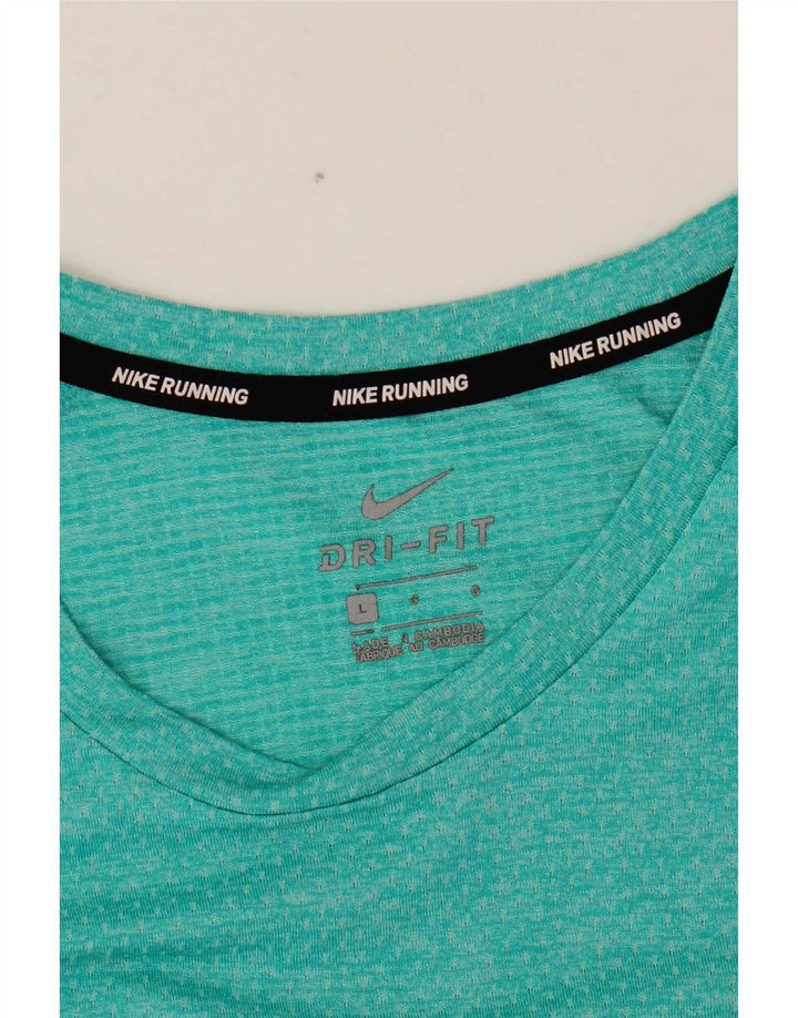 T-shirt męski Nike Dri Fit, duży, turkusowy