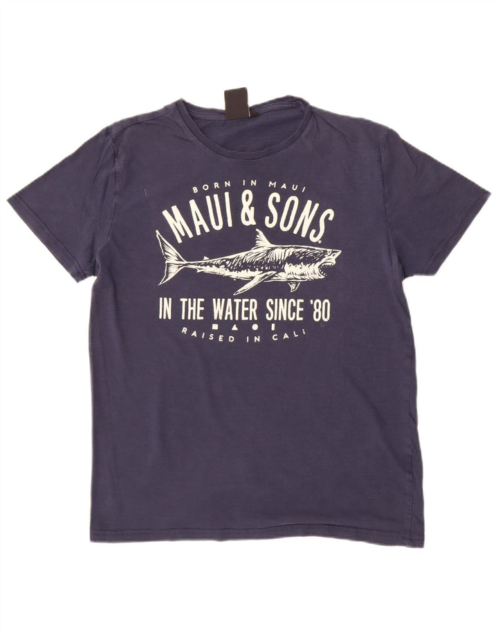 Męska koszulka z grafiką Maui and Sons, średnia, granatowa