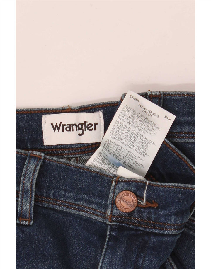 Męskie jeansy Wrangler Texas Slim W30 L30 Granatowe, bawełniane