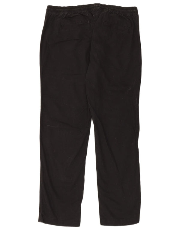 Marks & Spencer Męskie proste spodnie chino XL W39 L30 Czarne bawełniane