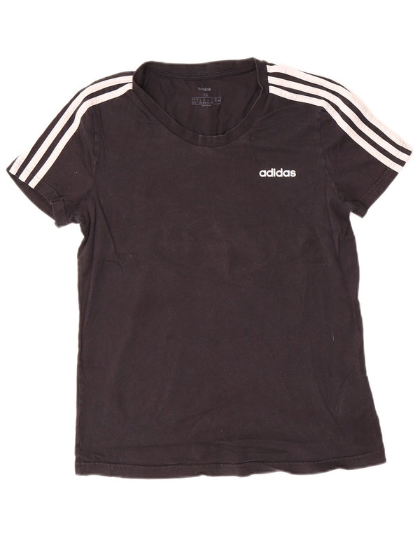 Damska koszulka Adidas Top UK 12/14 Średnia czarna bawełna