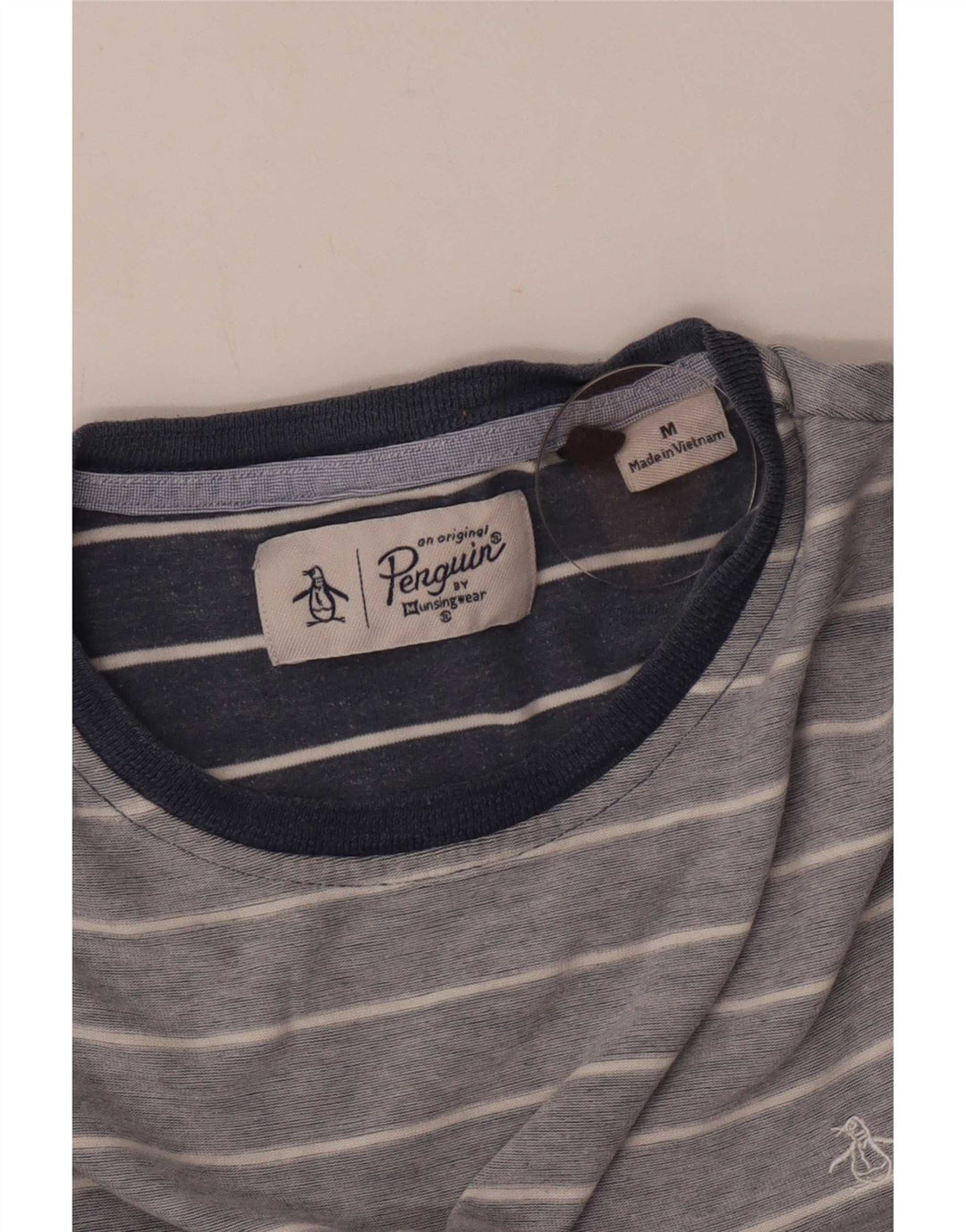Męska koszulka t-shirt Penguin, średnia niebieska w paski