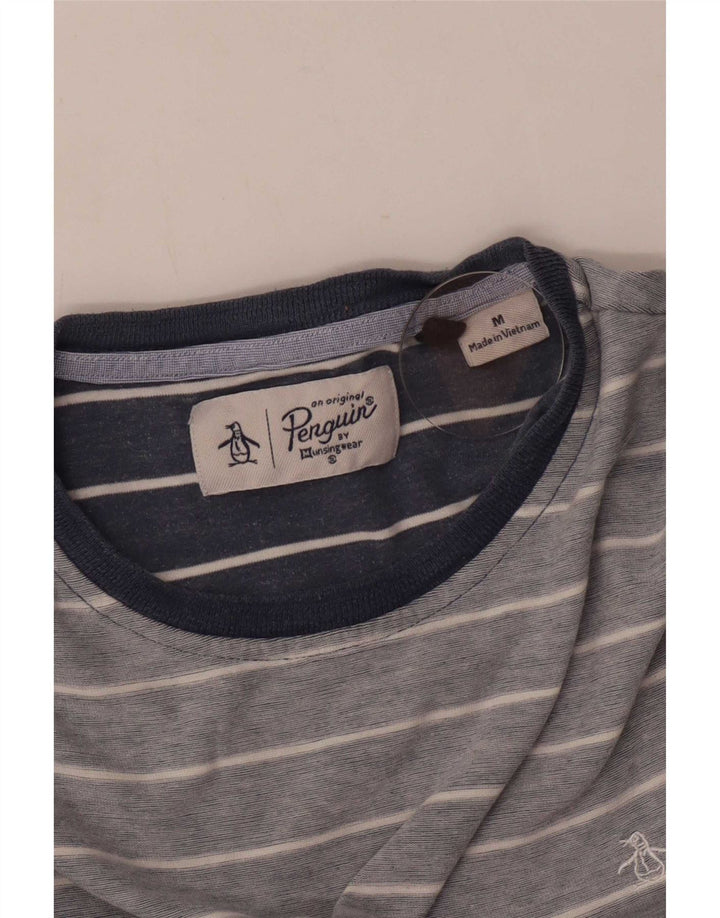 Męska koszulka t-shirt Penguin, średnia niebieska w paski
