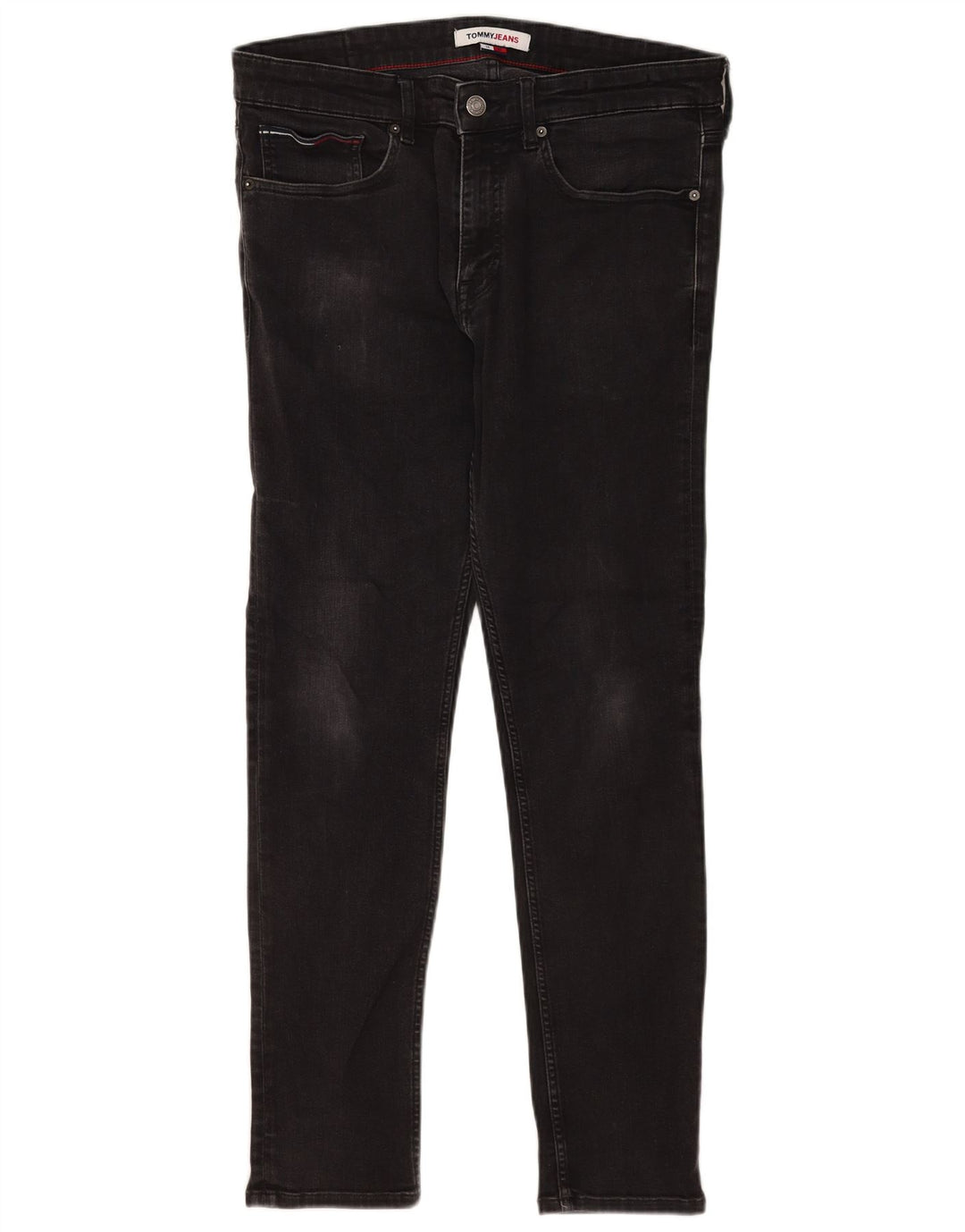 Męskie jeansy slim fit Tommy Hilfiger W34 L29 Czarna bawełna