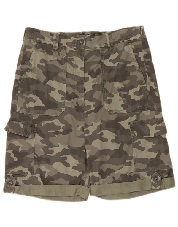 Marks & Spencer Damskie spodenki cargo z wysokim stanem UK 12 Medium W30 Khaki