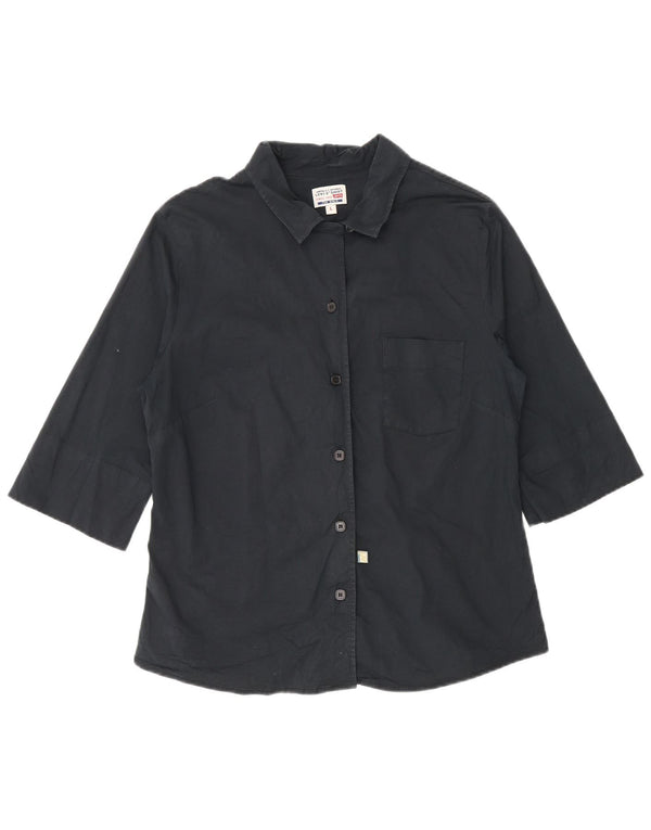 Koszula damska Levi's z rękawem 3/4 UK 14, duża, czarna, bawełniana