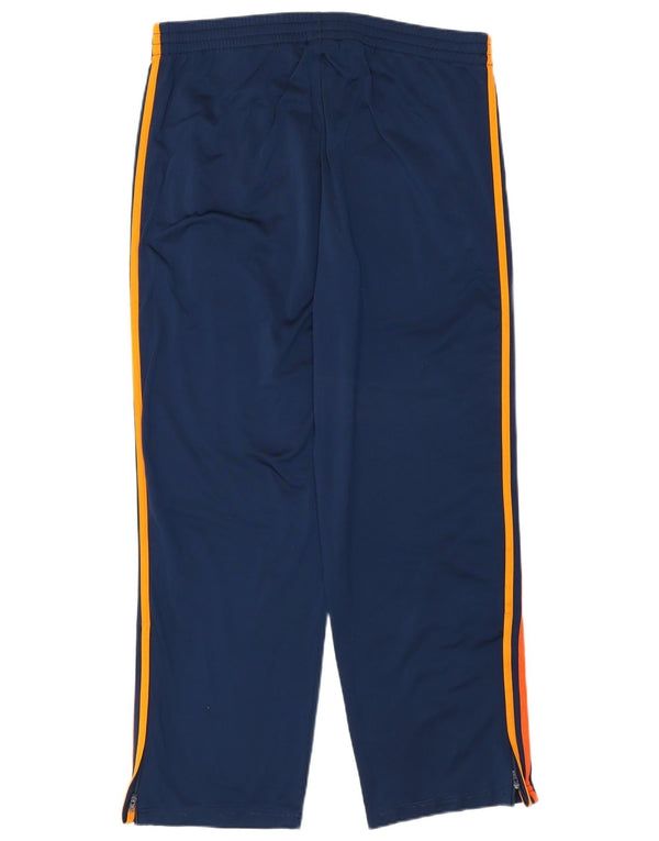 Męskie spodnie dresowe Adidas UK 42/44, duże granatowe, poliestrowe