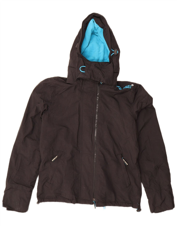 Męska wiatrówka z kapturem Superdry UK 38, średnia czarna