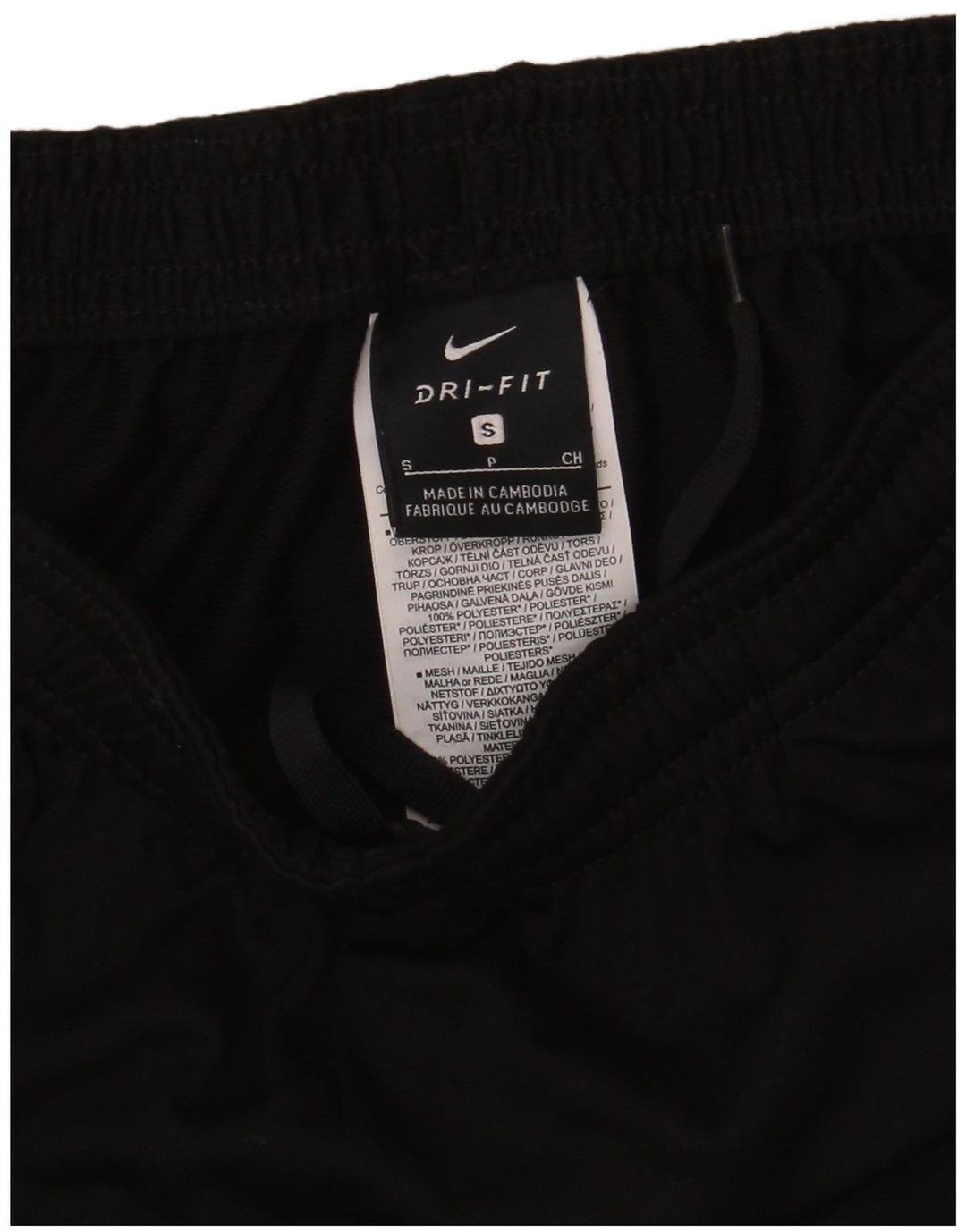Męskie spodnie dresowe Nike Dri Fit, mały, czarny poliester z blokami kolorów