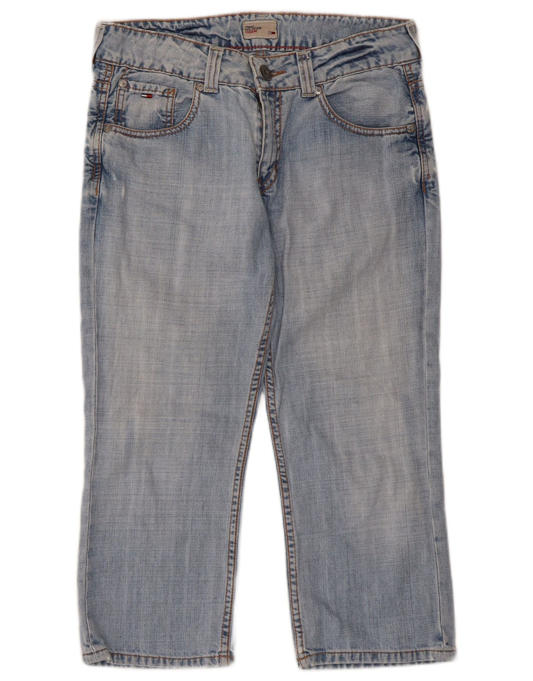 Damskie jeansy Capri Tommy Hilfiger W30 L21 Niebieskie bawełniane