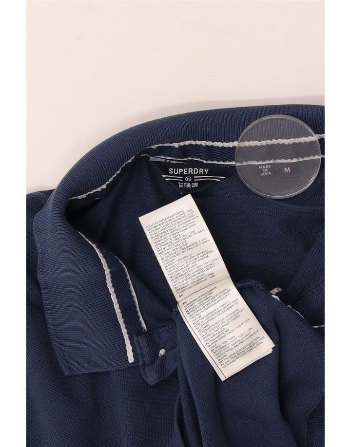 Męska koszulka polo Superdry, średnia, granatowa, bawełniana
