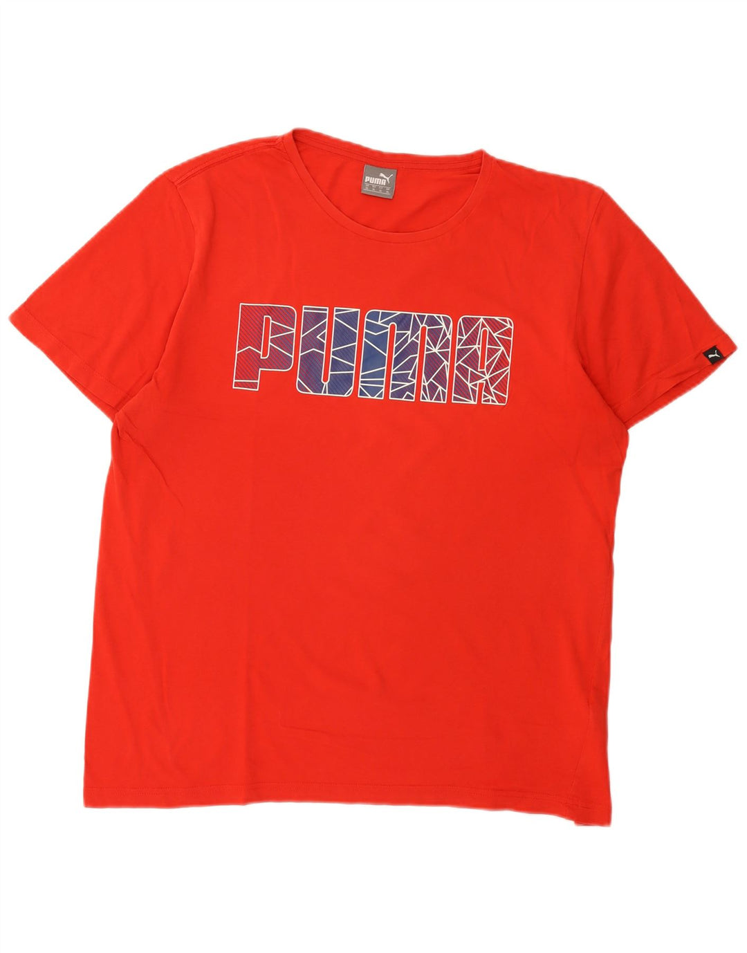 Męska koszulka z grafiką Puma, góra XL, czerwona, bawełniana