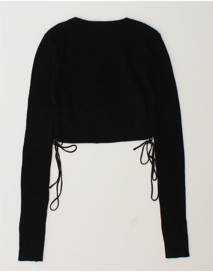 Damski krótki top Zara z długim rękawem, UK 6 XS, czarny