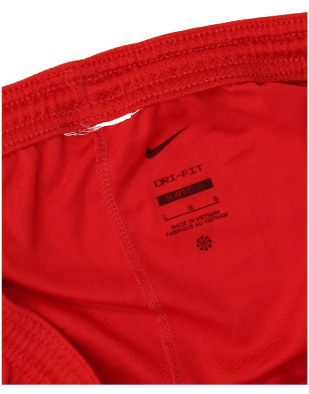 Męskie spodenki sportowe NIKE Dri Fit Slim Fit, duże, czerwone, z blokami kolorów