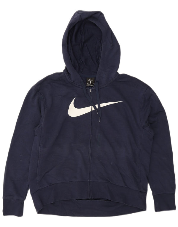 Damski sweter z kapturem Nike Dri Fit Graphic Zip UK 14 Średni granatowy