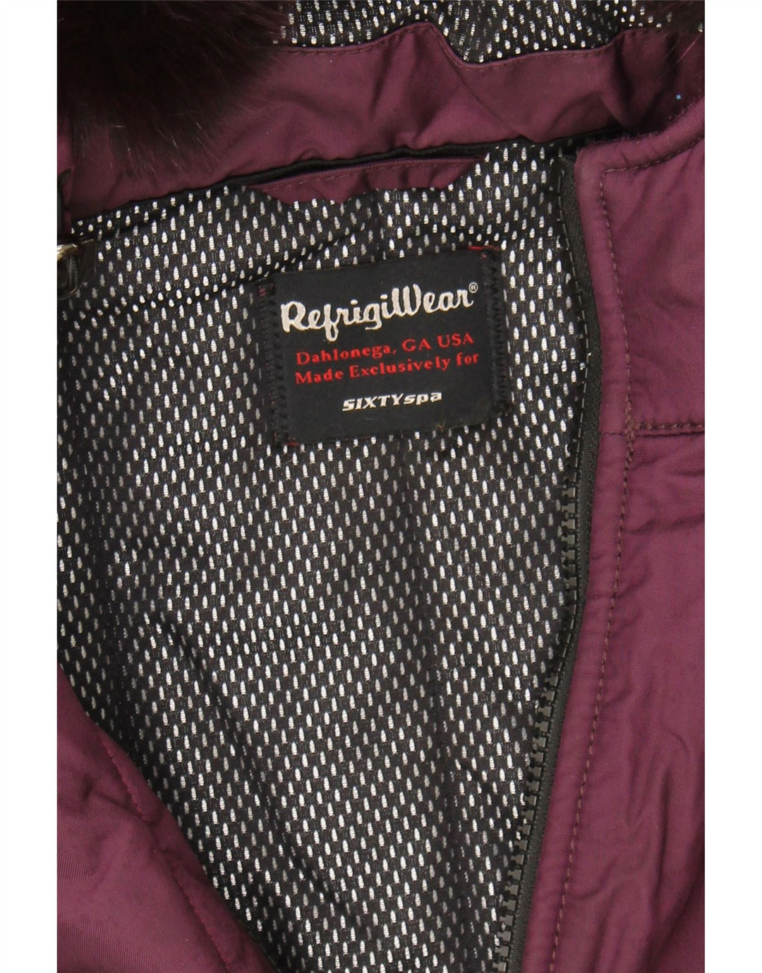 REFRIGIWEAR Girls Hooded Padded Jacket 13-14 Years Purple Polyamide Vintage Refrigiwear and Second-Hand Refrigiwear from Messina Hembry 