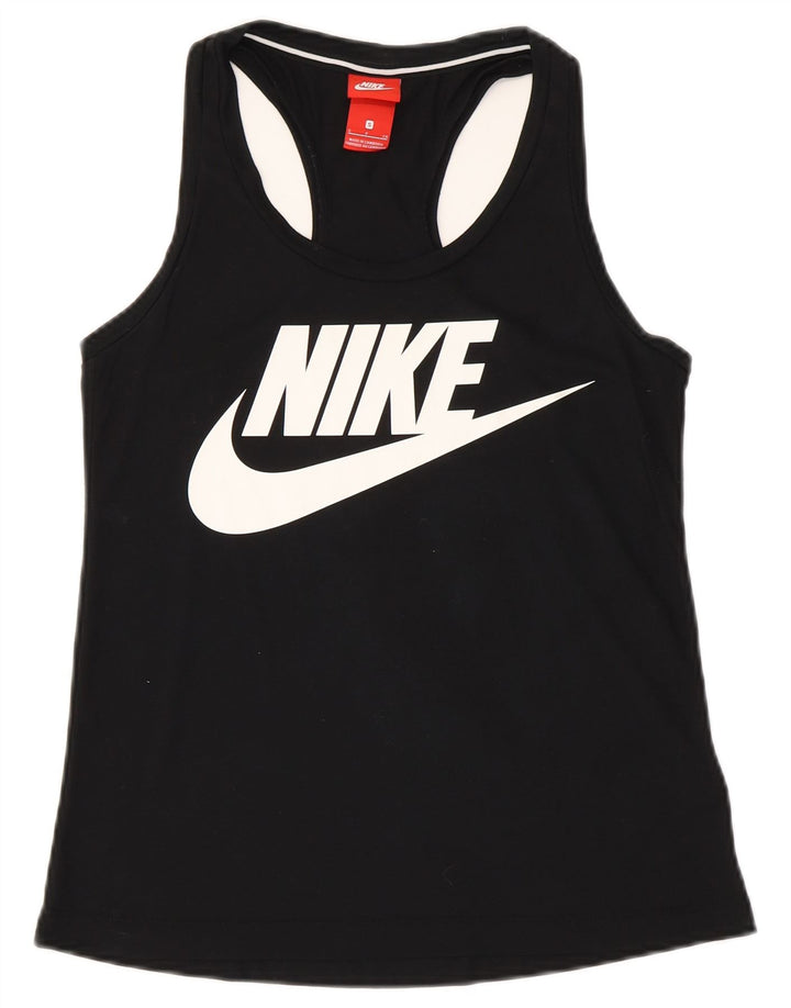 Damska kamizelka z grafiką Nike Top UK 10, mała, czarna, poliester