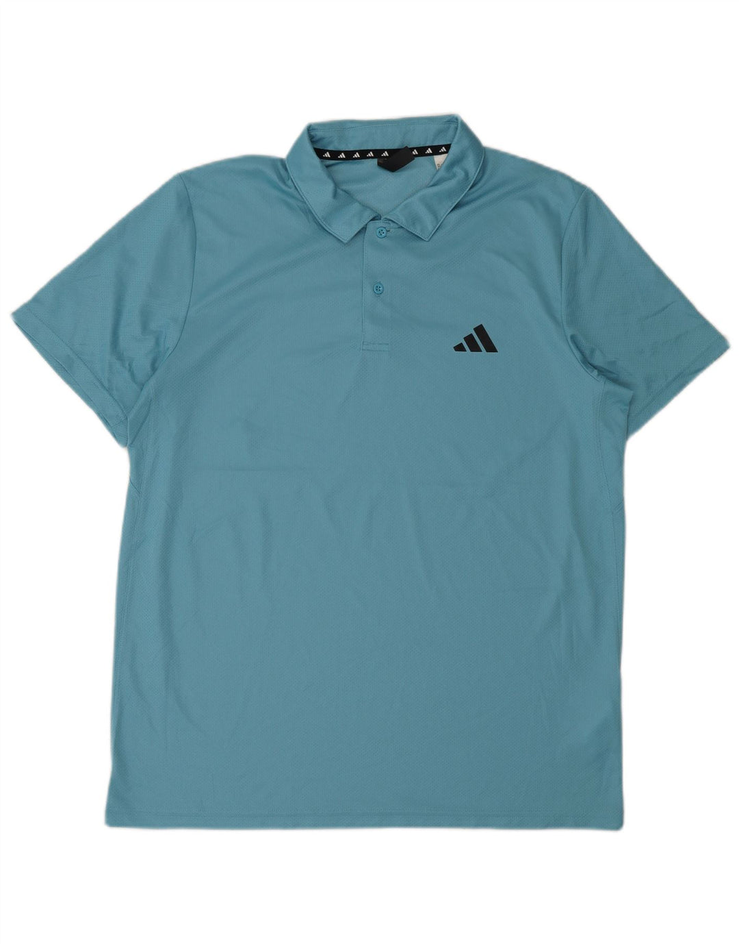 Męska koszulka polo Adidas Aeroready, średni niebieski poliester