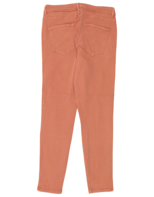 Damskie jeansy skinny Zara EU 44 XL W34 L28 Pomarańczowa bawełna