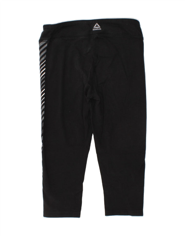 REEBOK Girls Leggings 10-11 Years Medium Black Cotton Vintage Reebok and Second-Hand Reebok from Messina Hembry 