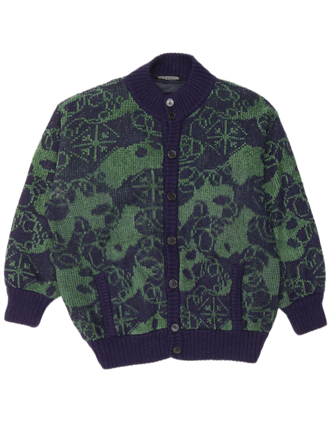 Męski sweter rozpinany Marzia 2XL granatowy geometryczny