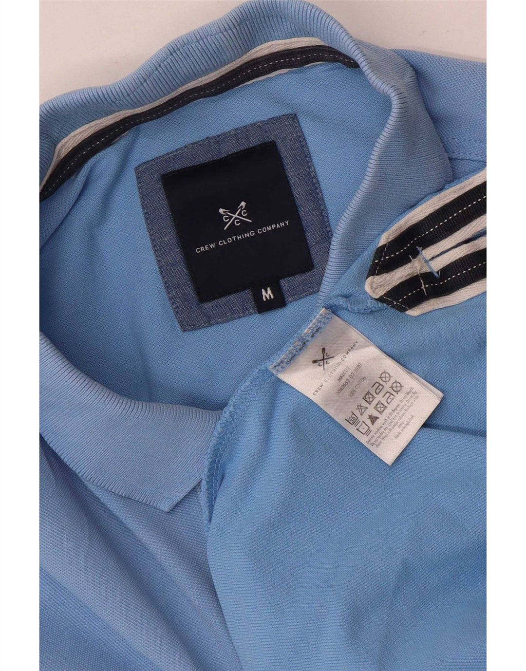 Męska koszulka polo Crew Clothing w kolorze średnioniebieskim