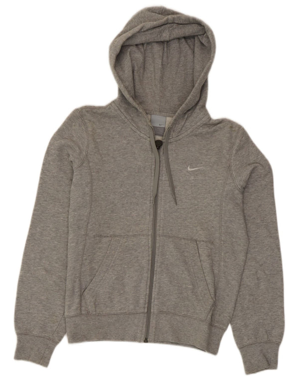 Damski sweter z kapturem i zamkiem błyskawicznym Nike, UK 6/8 XS, szary