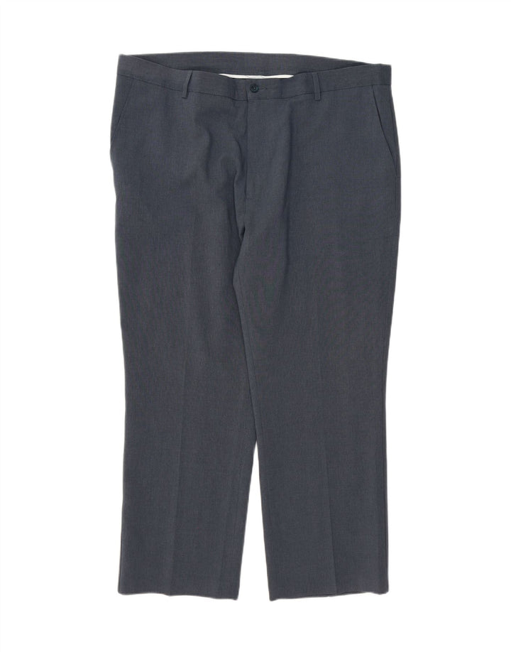 FARAH Womens Straight Chino Trousers W42 L27 Grey Polyester Vintage Farah and Second-Hand Farah from Messina Hembry 
