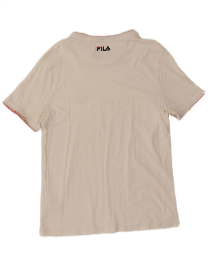 T-shirt męski Fila Top, mały, bawełniany w białe paski