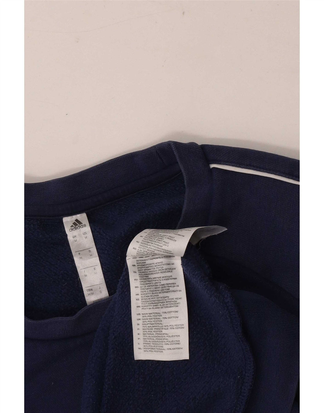 Adidas Męska Bluza Sweter Średni Granatowy Bawełna