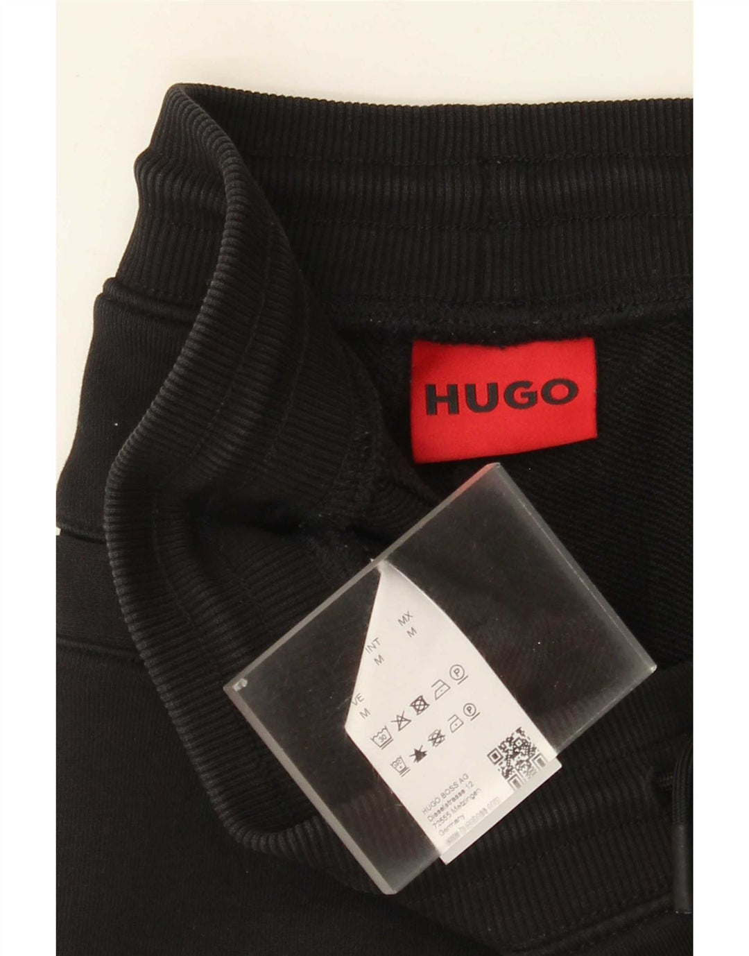 Męskie spodenki sportowe Hugo Boss, średnia czarna bawełna