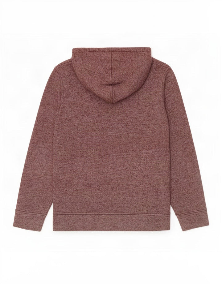 Męski sweter z kapturem i grafiką Jack & Jones, średni, bordowy, nakrapiany poliester