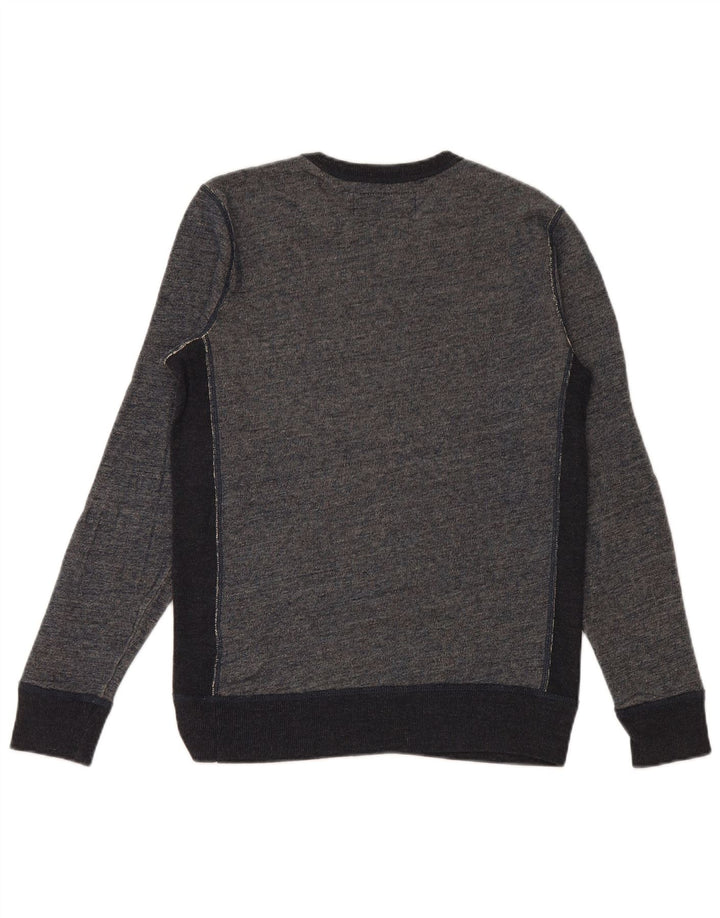 RALPH LAUREN Męski sweter z grafiką, mały, granatowy, bawełniany