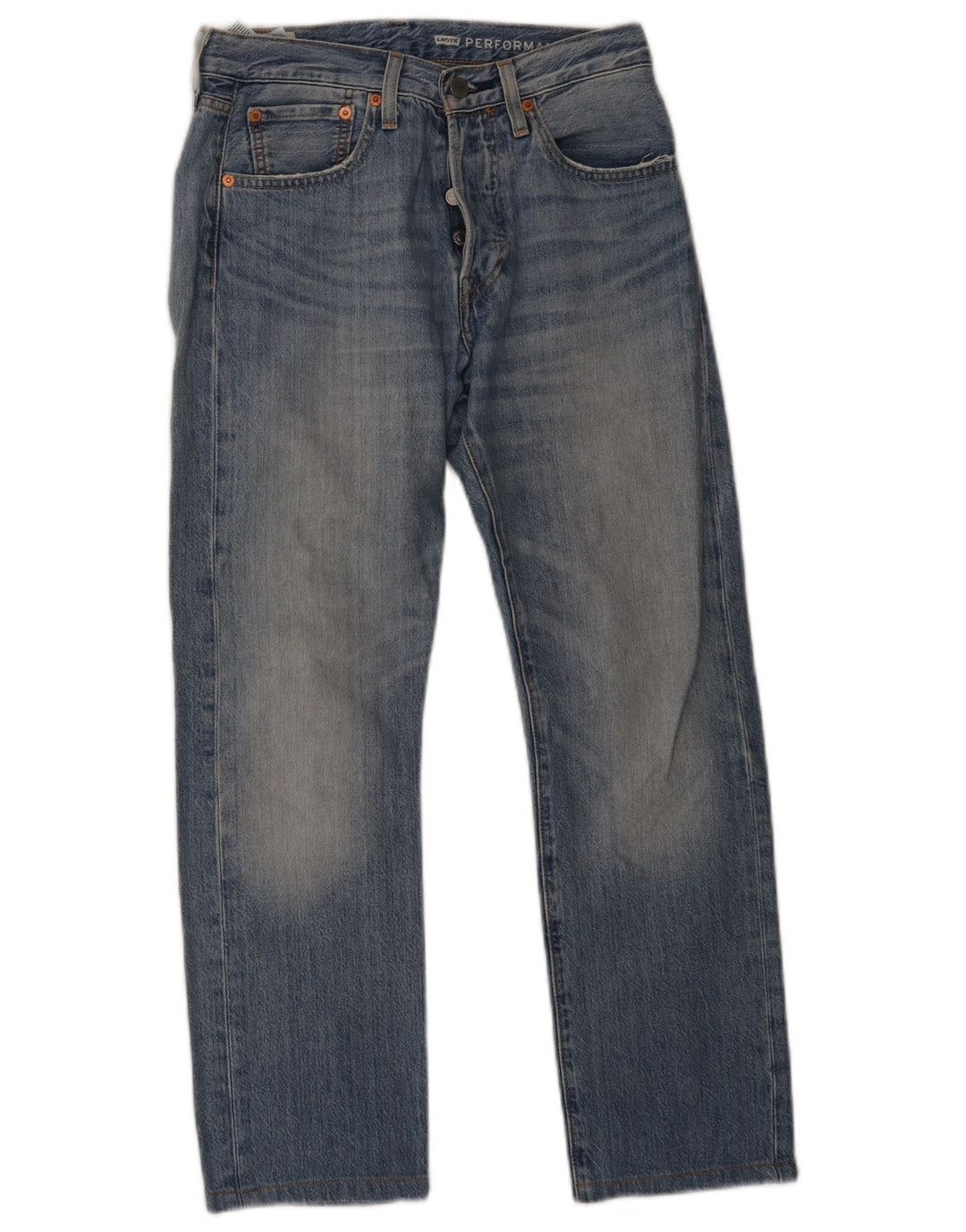 Damskie dżinsy Levi's 501 Straight W28 L27 Niebieskie bawełniane