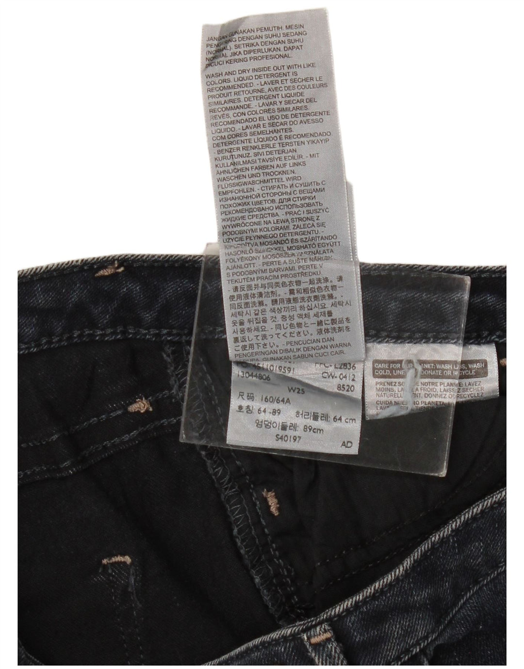 Damskie jeansy skinny LEVI'S W25 L26 Granatowe, bawełniane