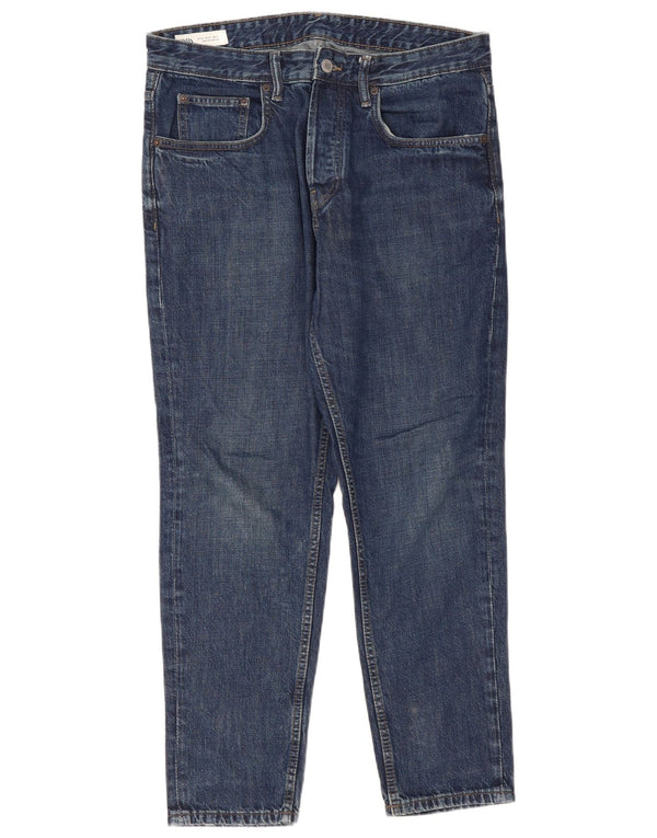 Zwężane jeansy męskie Zara EU 42 Large W32 L28 Niebieskie