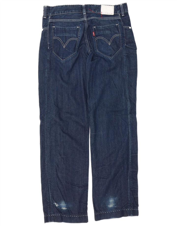 Męskie proste dżinsy Levi's W34 L34 Granatowa bawełna