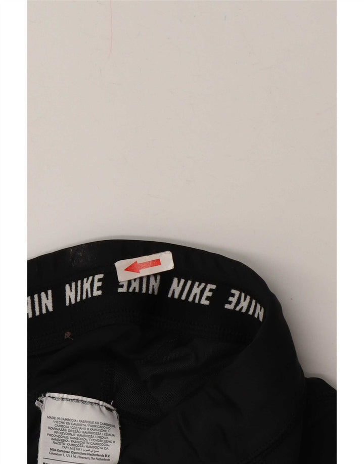 Damskie legginsy Nike Dri Fit, małe, czarne, poliestrowe paski