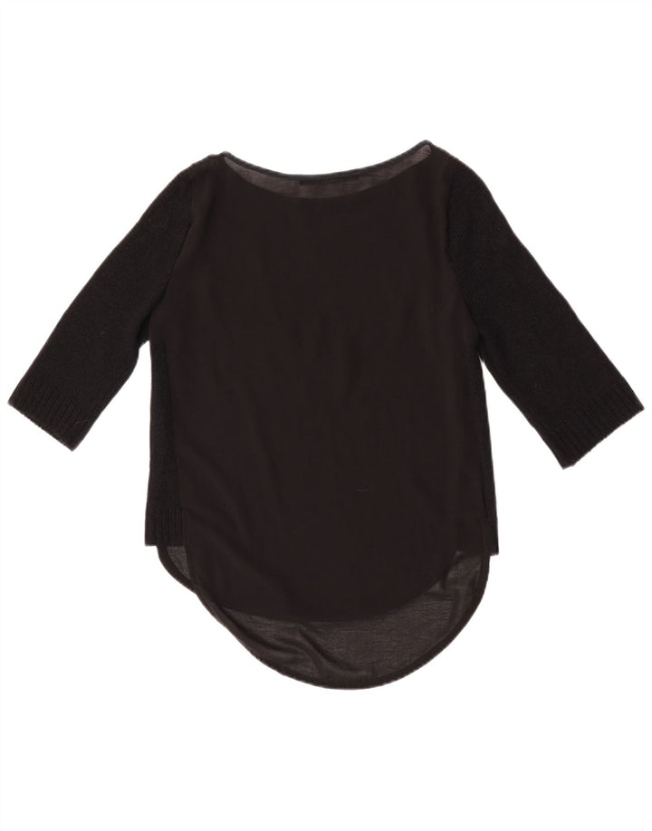 Top damski Zara z rękawem 3/4 UK 10, mały, czarny