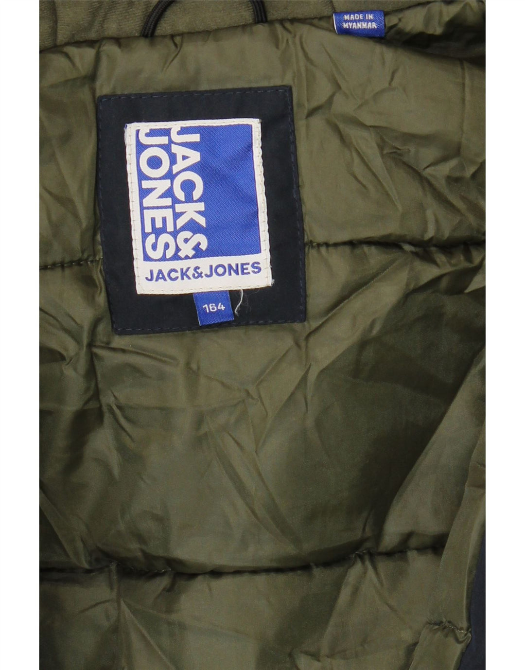 Kurtka parka chłopięca Jack & Jones z kapturem 13-14 lat, granatowa